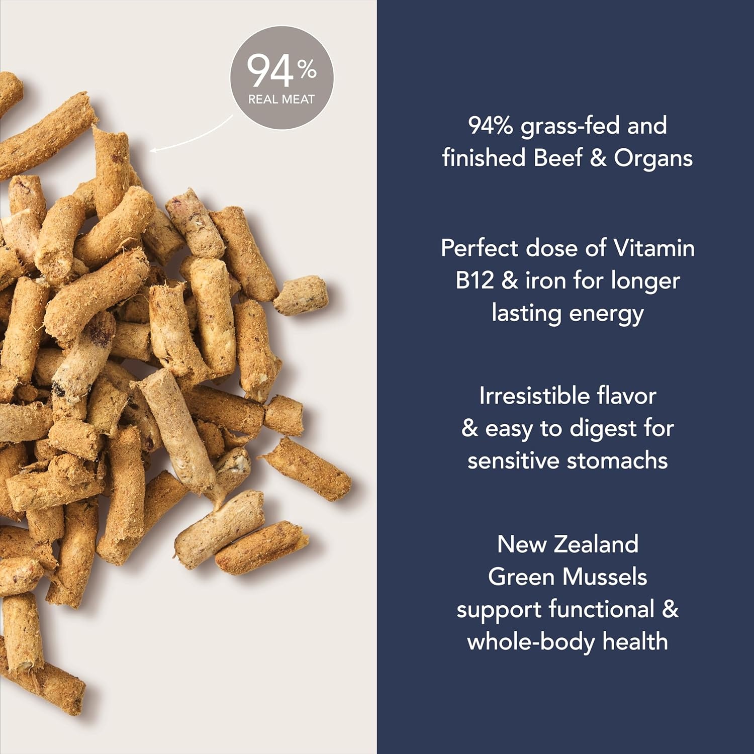 K9 Natural Freeze Dried Dog Food Topper with Verified Ingredients, Organ Meat Blend for Digestive Support, Human-Grade Freeze Dried Puppy Food & Dog Topping, Lamb Green Tripe, 7oz(Beef Green Tripe) - view 3