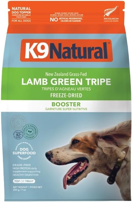 K9 Natural Freeze Dried Dog Food Topper with Verified Ingredients, Organ Meat Blend for Digestive Support, Human-Grade Freeze Dried Puppy Food & Dog Topping, Lamb Green Tripe, 7oz(Lamb Green Tripe) - view 7