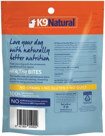 K9 Naturals, Freeze-Dried Single Ingredient Dog Treats, High-Value, Low-Calorie Protein Bites for Active Dogs, Healthy Dog Training Treats, Grain-Free Reward, Green Mussles, 1.76oz(Chicken)