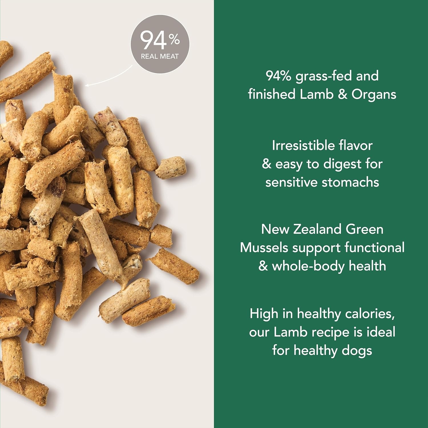 K9 Naturals, Freeze-Dried Single Ingredient Dog Treats, High-Value, Low-Calorie Protein Bites for Active Dogs, Healthy Dog Training Treats, Grain-Free Reward, Green Mussles, 1.76oz(Lamb Liver) - view 3