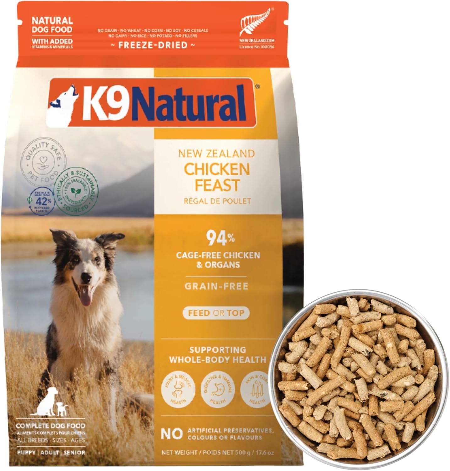 K9 Natural – Grain Free Freeze Dried Dog Food Topper – Chicken, 3.5oz(Chicken) - view 6