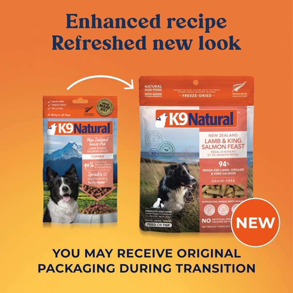 K9 Natural – Grain Free Freeze Dried Dog Food Topper – Chicken, 3.5oz(Lamb and Salmon) - view 7