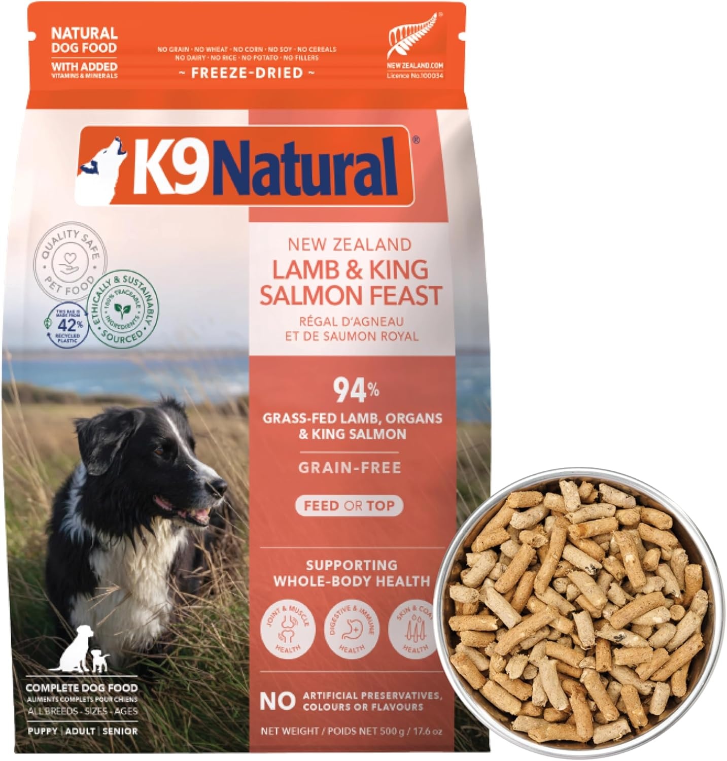 K9 Natural – Grain Free Freeze Dried Dog Food Topper – Chicken, 3.5oz(Lamb and Salmon) - view 8