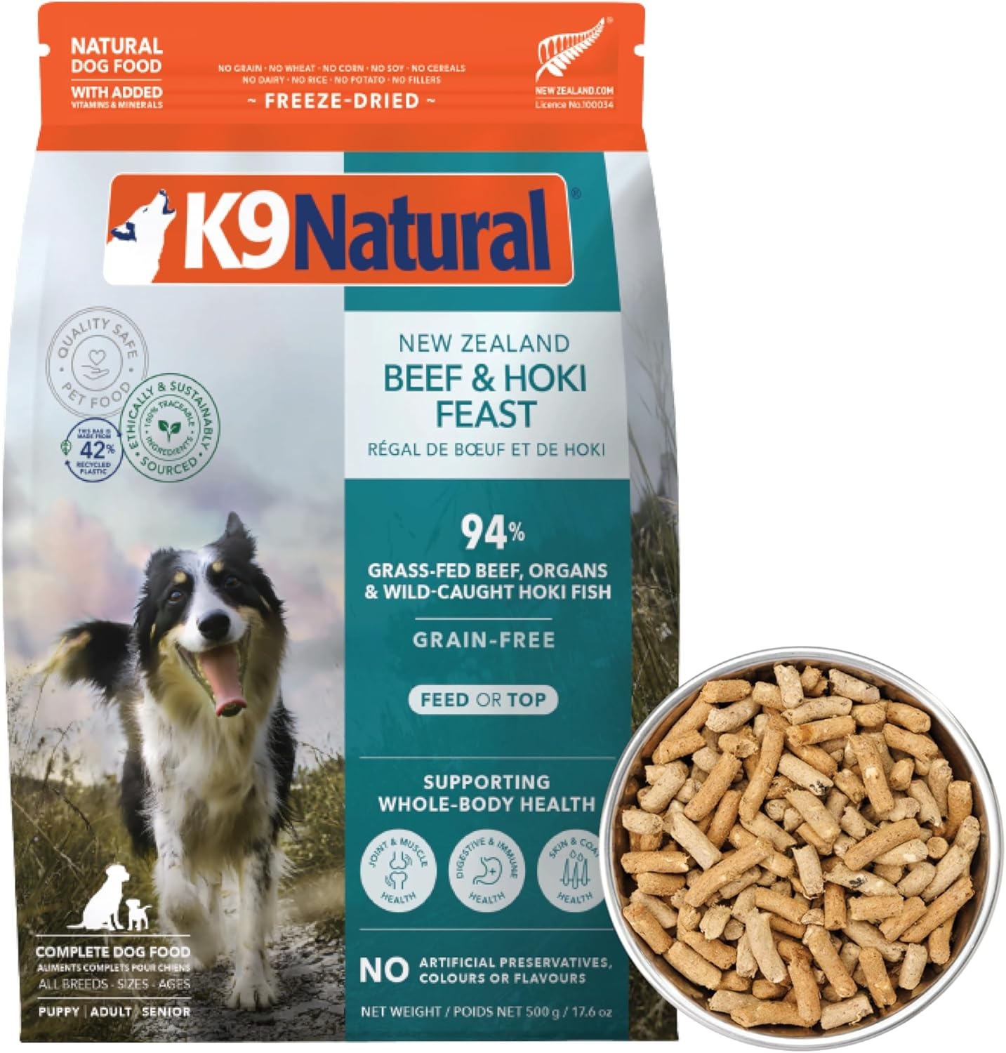 K9 Natural – Grain Free Freeze Dried Dog Food Topper – Chicken, 3.5oz(Hoki and Beef) - view 8