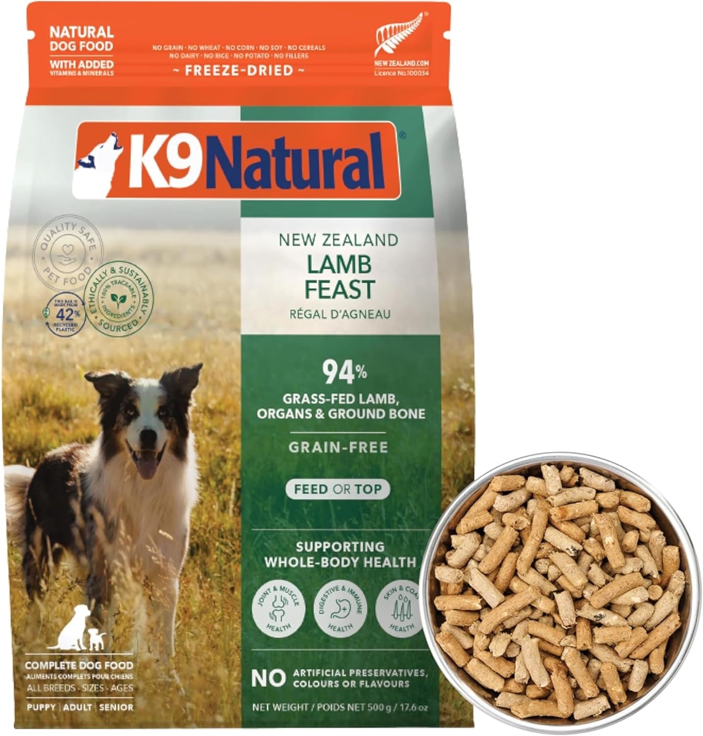 K9 Natural – Grain Free Freeze Dried Dog Food Topper – Chicken, 3.5oz(Lamb) - view 7