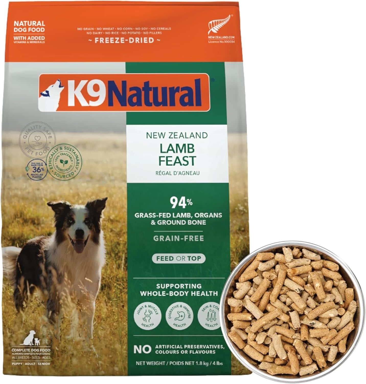 K9 Natural – Grain Free Freeze Dried Dog Food Topper – Chicken, 3.5oz(Lamb) - view 8
