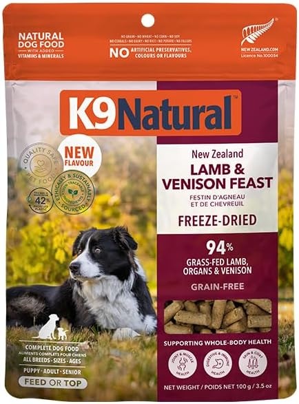 K9 Natural – Grain Free Freeze Dried Dog Food Topper – Chicken, 3.5oz(Lamb and Venison) - view 3
